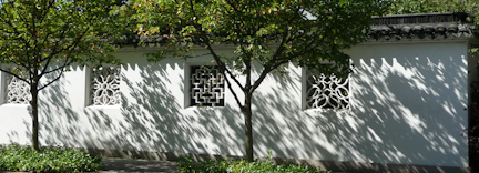 Chinese Gardens Wall Shadow